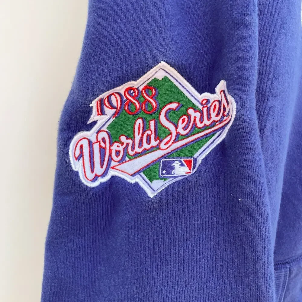 Dodgers Mitchell Ness‎ 100 Years Sweatshirt Hoodie Embroidered Patches 88 Series